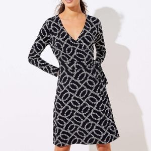 LOFT Plus Flower Chain Wrap Dress